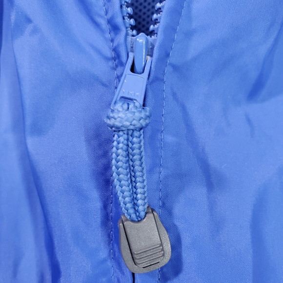 Lands End Mens Nylon Jacket Coat Softshell Outdoor Blue Rain Windbreaker SZ L - Picture 7 of 11